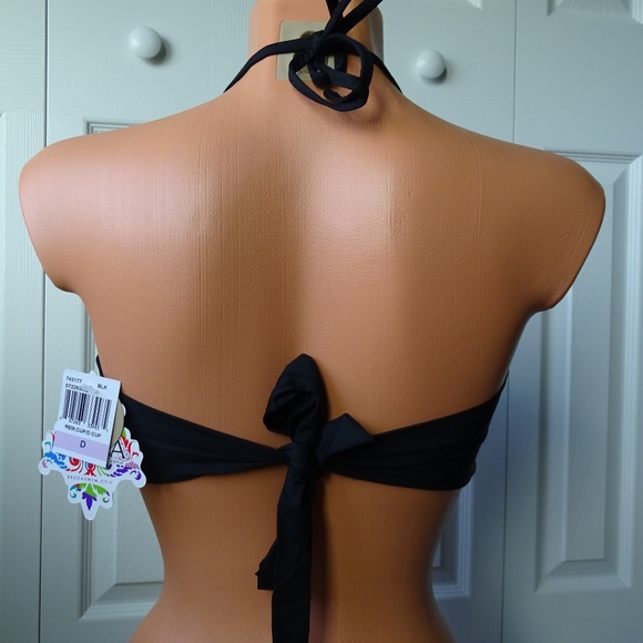 Becca NWT Electric Current High Neck Bikini Top D - Picture 3 of 3